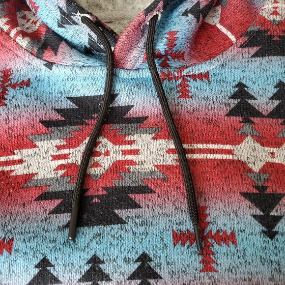 Buckle Departwest Hoodie, Medium, Red and Blue - Picture 4 of 9